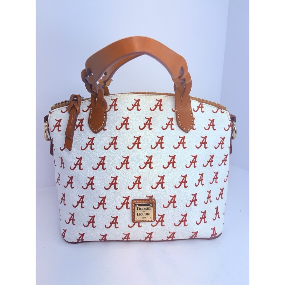 Dooney & Bourke Alabama Crimson Tide Satchel Bag White Red NCAA